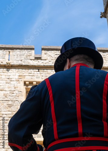 Undefined Beefeater or Yeoman Warder at the Tower of London photo