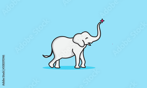 flat elephant Illustration © Jahangir