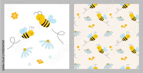 Cartoon bees design