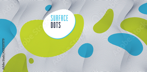 Dotted particles flow vecto...