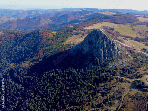 Obraz na płótnie Mont Gerbier de Jonc, Ardèche, Massif Central, Auvergne Rhône Alpes France Europe w salonie