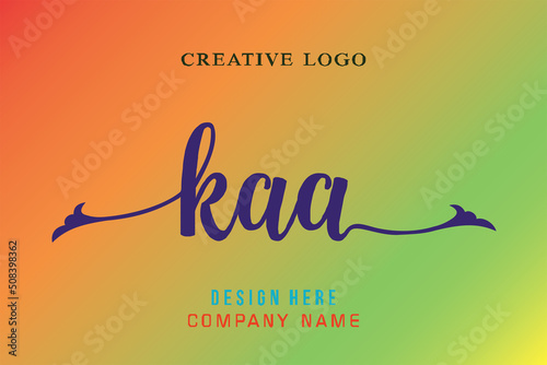 Εκτύπωση καμβά KAA lettering logo is simple, easy to understand and authoritative