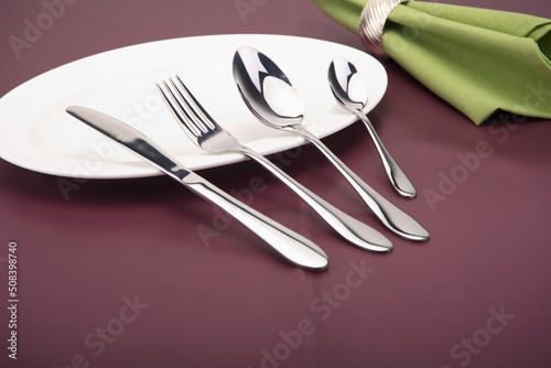 фотографія restaurant dinnerware silverware tableware set