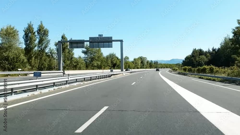 Caméra embarquée avec entrée d'autoroute