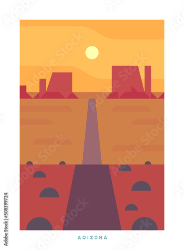 Travel vector poster. USA.