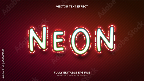 Editable Vector Electricity Neon Text Effect
