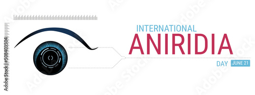 International Day of aniridin, an eye disease.June 21.Vector