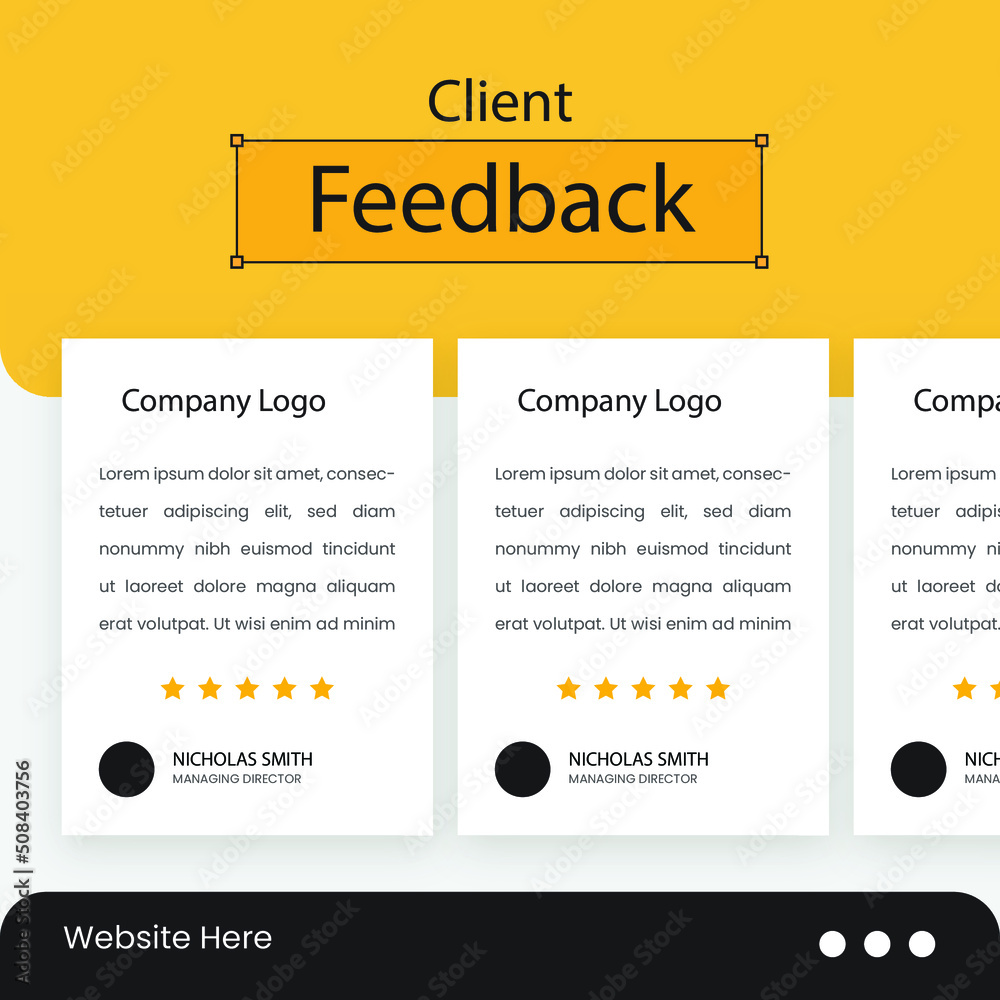 Obraz premium Minimal testimonial post or client satisfaction feedback banner template