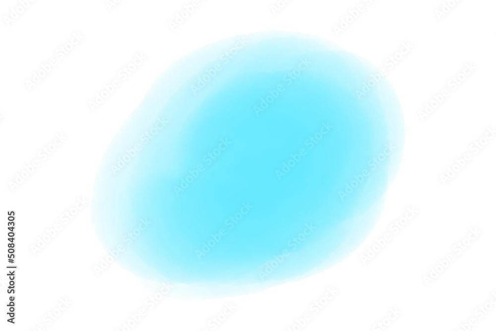 Obraz premium Hand drawn colorful digital spot on isolated white. Colored aquarelle blotch. Watercolour splotch. Paint and ink smudges. Blur stain. Trendy label brush stroke background