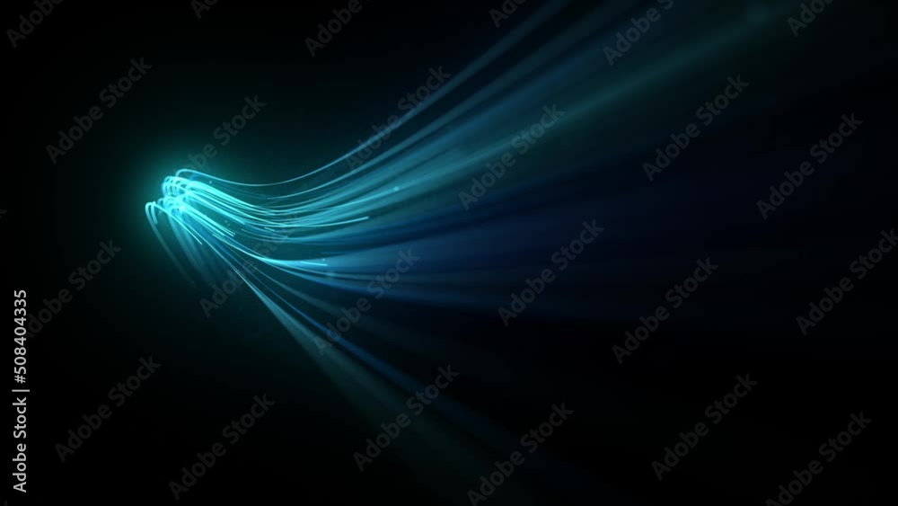 Abstract Glowing 3d Light Strokes Background/ 4k animation of an abstract looped wallpaper background of glowing 3d light strokes with depth of field and following motion path trajectory
