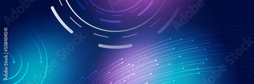 Wide Cyber security internet and networking concept. Hi-tech vector illustration with various technology elements. Abstract global sci fi concept. Digital internet communication on blue background.