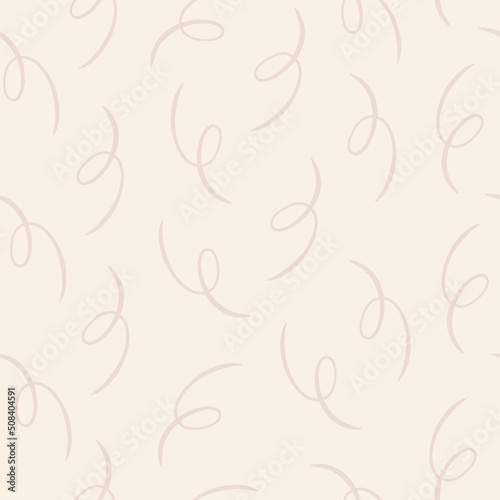 seamless pattern with smooth hand drawn ribbon lines simple decorative festive background