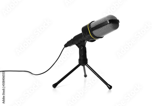 table microphone isolated on white background