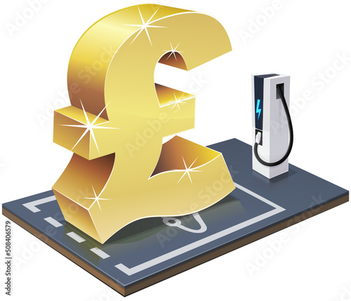 Cost in pounds to charge an electric vehicle (cut out)