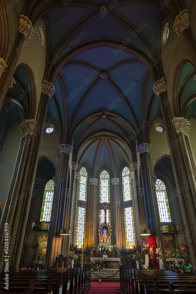 Interior shot of Church of St. Anthony of Padua at Beyoglu, Istanbul, Turkey