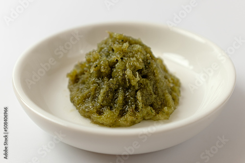 wasabi on a white background