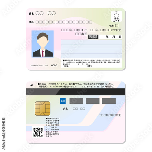 わりとリアルなマイナンバーカード（表裏）