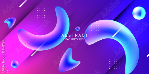 Abstract background design colorful geometric fluid shapes elements vector