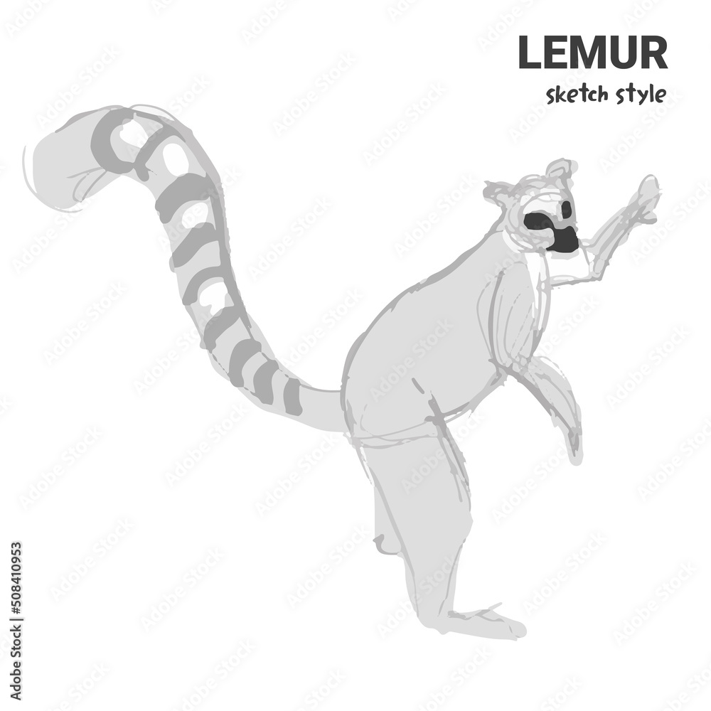 Obraz premium Lemon illustration in sketch or watercolor style