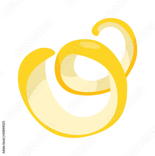 Lemon peel icon. Vector illustration