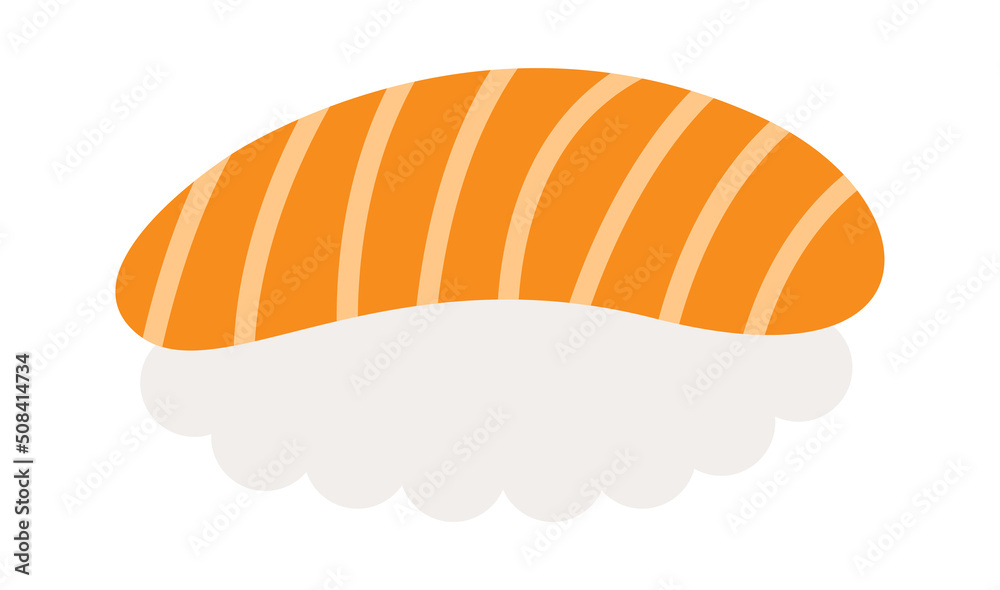 Sushi with fish Japanese Food. Vector illustration Sushi with fish Japanese Food. Vector illustration
