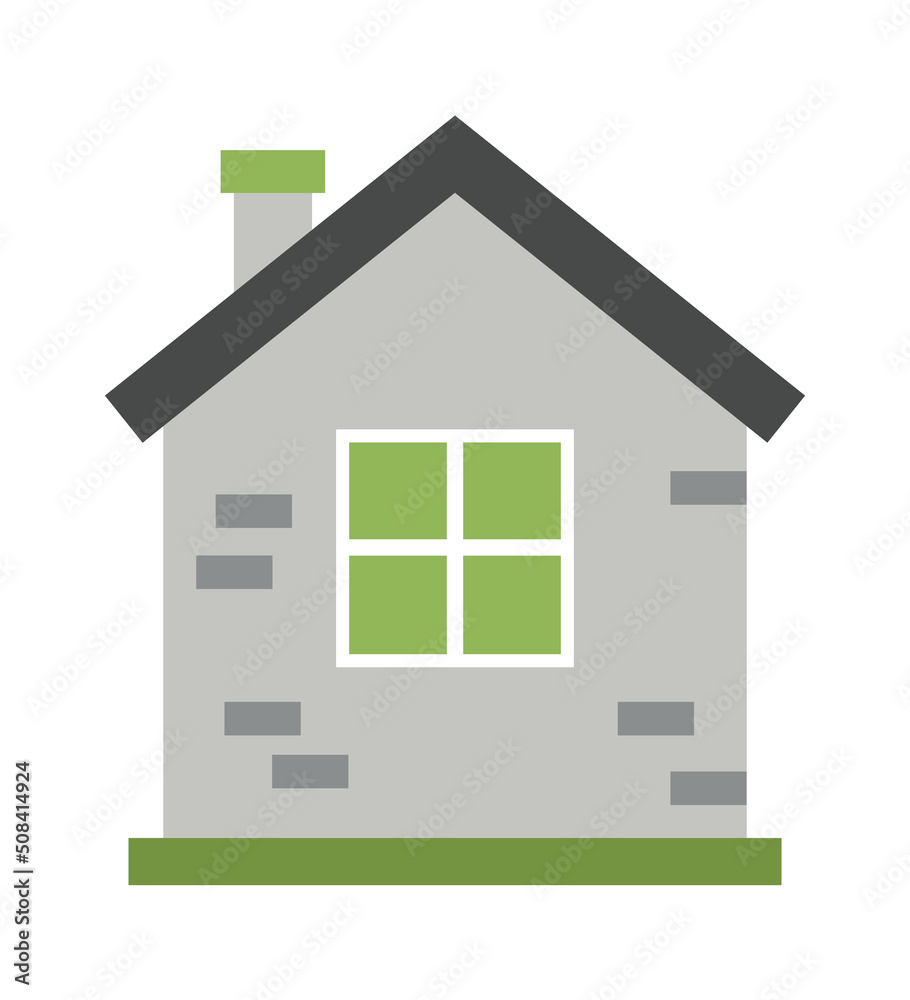 Brick house Environment Icon. Vector illustration Brick house Environment Icon. Vector illustration