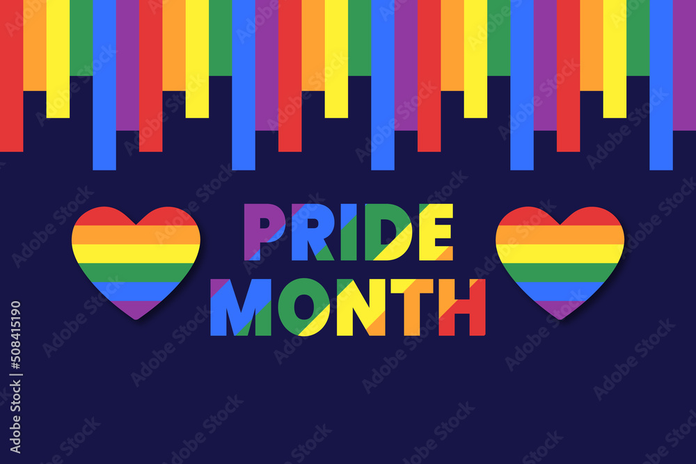 ride month 2022, 2023, 2024 LGBTQ Pride Flag Colours Rainbow Pride
