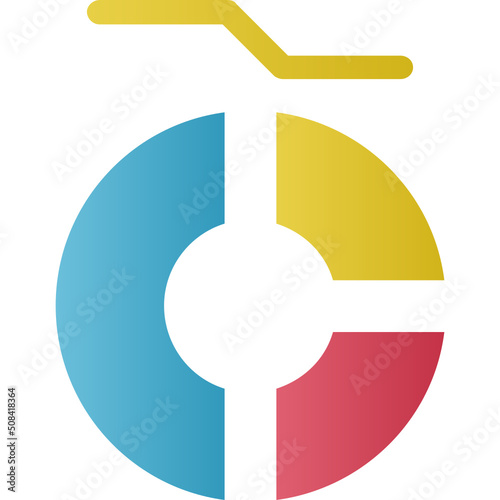 Marked Donut Chart Icon