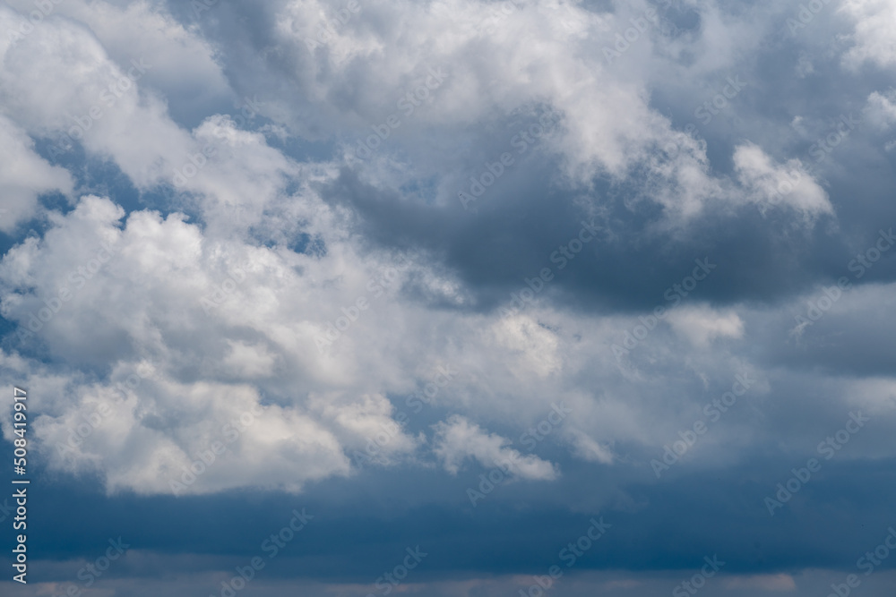 Blue and white chic storm clouds