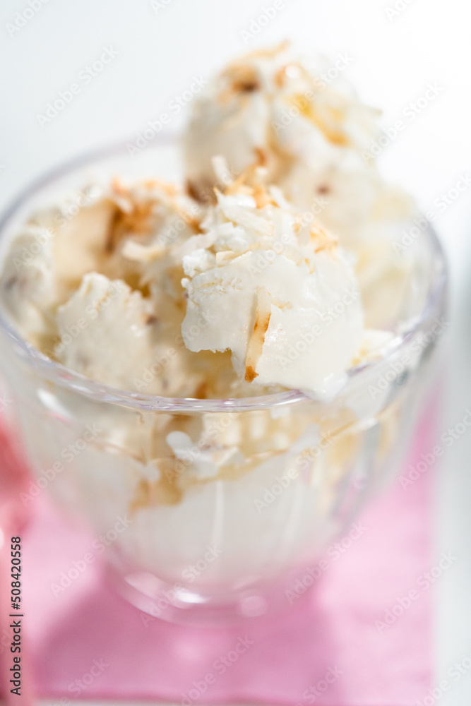 Coconut ice cream Coconut ice cream