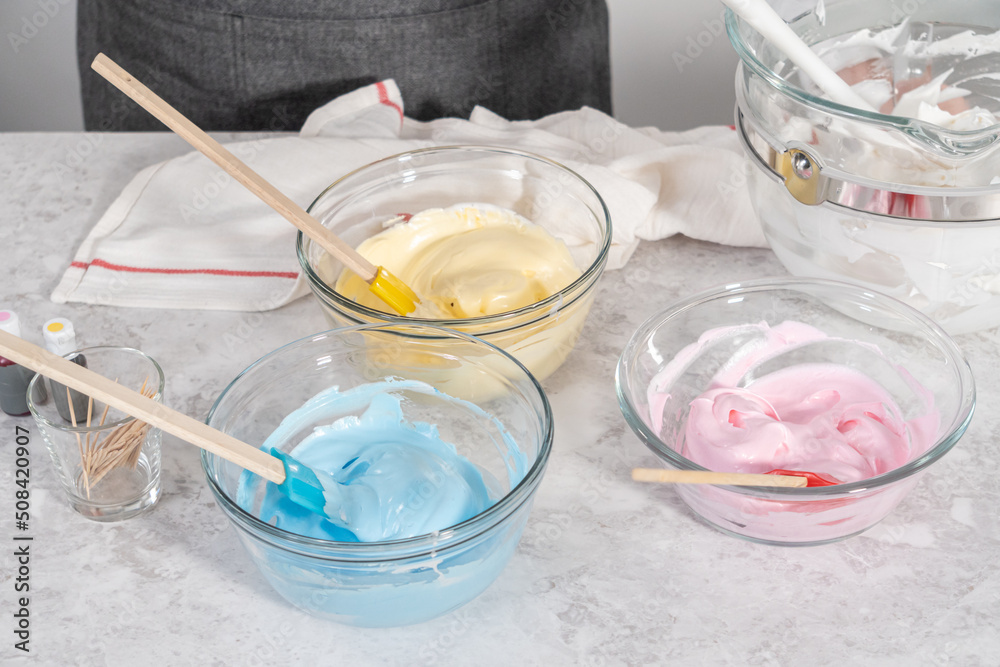 Unicorn meringue pops Unicorn meringue pops