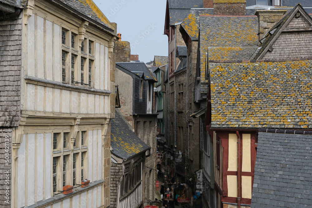 Breathtaking architecture details building view of medieval exterior ...