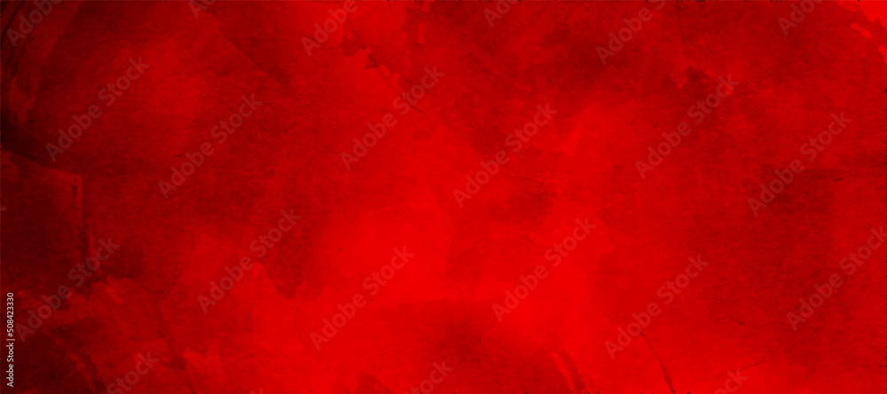 Abstract Red wall texture and background. Grunge red background texture. Red concrete wall stucco texture. Industrial minimalistic backdrop for interior and design. Dark Red Stucco Wall Background.