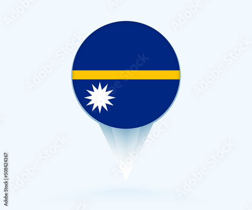 Free Download Map pointer with flag of Nauru. - GFXLoad