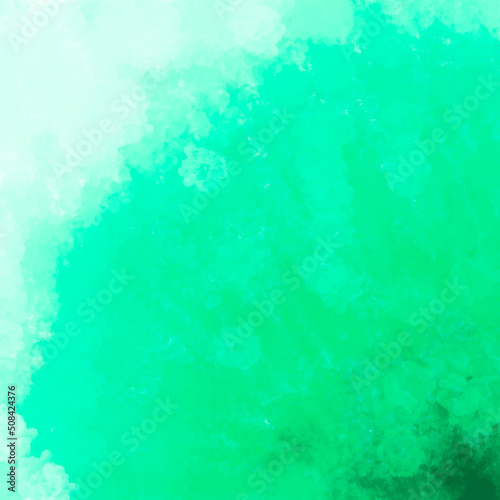 green gradient watercolor art background.