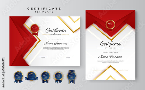 Elegant golden multipurpose certificate template