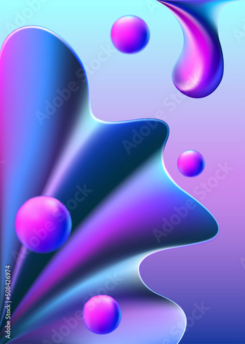 Abstract background.
Smooth shapes in purple tones. Vector illustration.