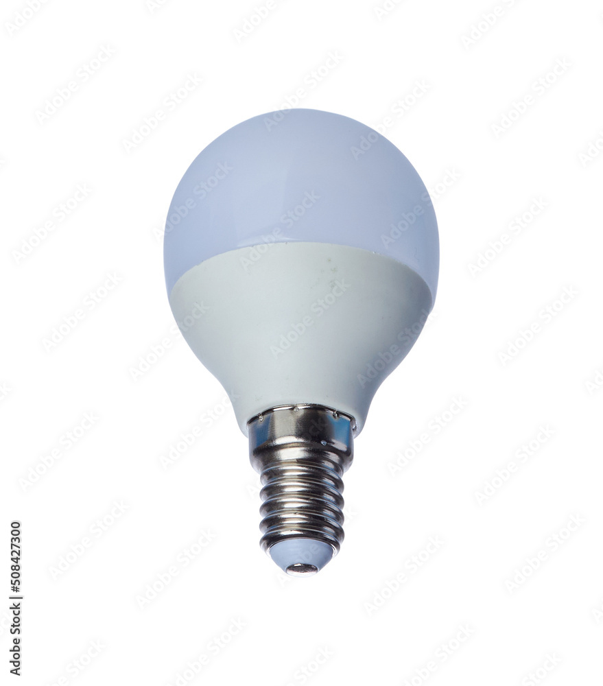 led isolate light bulb on a white background e14 base. led isolate light bulb on a white background e14 base.