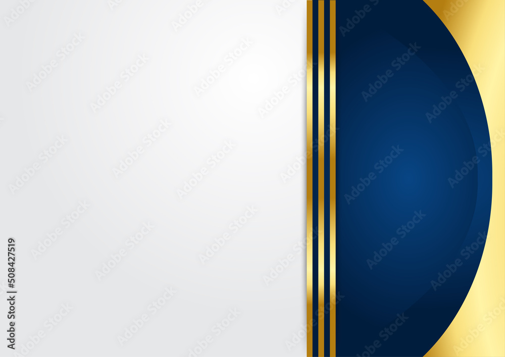 Abstract blue background with golden lines Stock Vector | Adobe Stock