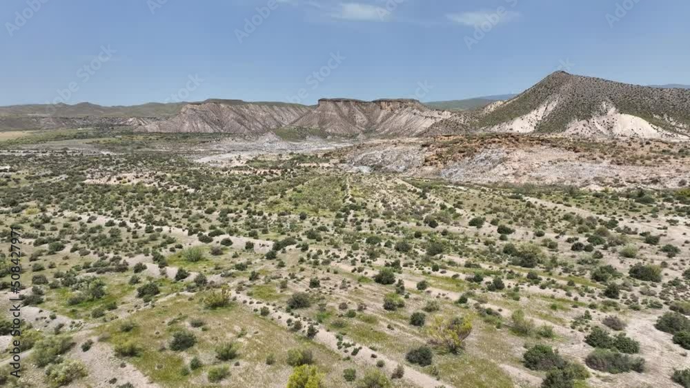 vista del inmenso desierto de Tabernas en la provincia de Almería, España vista del inmenso desierto de Tabernas en la provincia de Almería, España