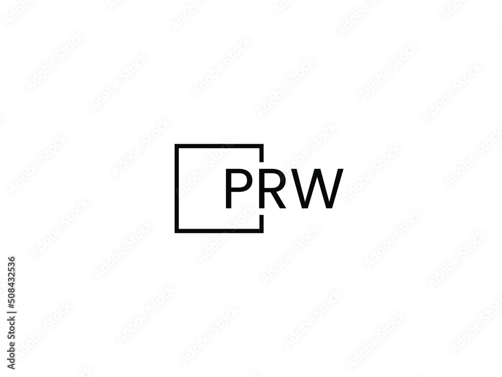Obraz premium PRW Letter Initial Logo Design Vector Illustration