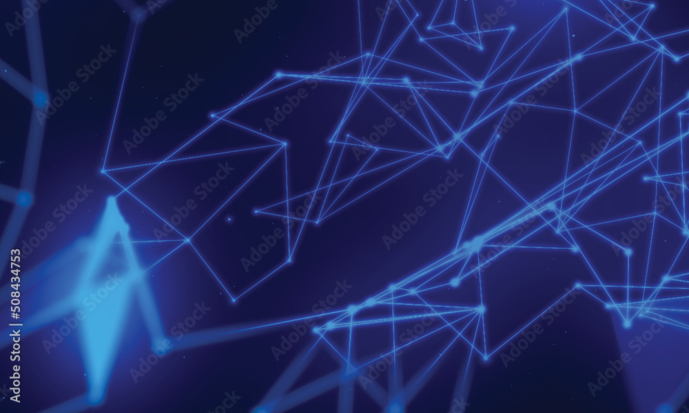 Abstract plexus blue digital technology background
