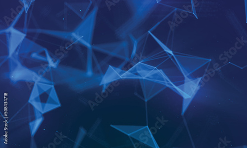 Abstract plexus blue digital technology background