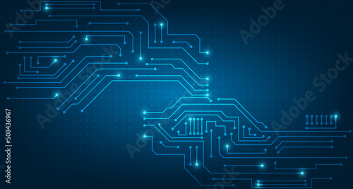 Abstract electric technology circuit lines. futuristic connection digital data background. EP.13