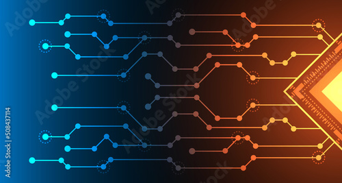 Abstract electric technology circuit lines. futuristic connection digital data background. EP.31