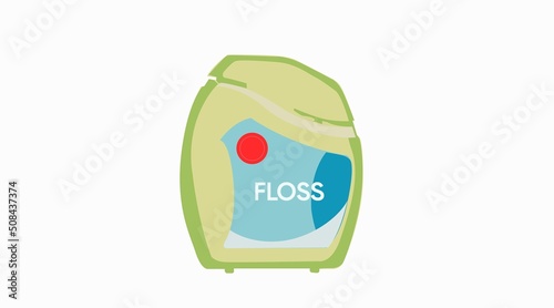 Dentist floss icon. Vector Illustration of floss 