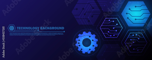 Futuristic abstract lines and dots connect the background. digital data connection technology and big data concept blue background EP.7