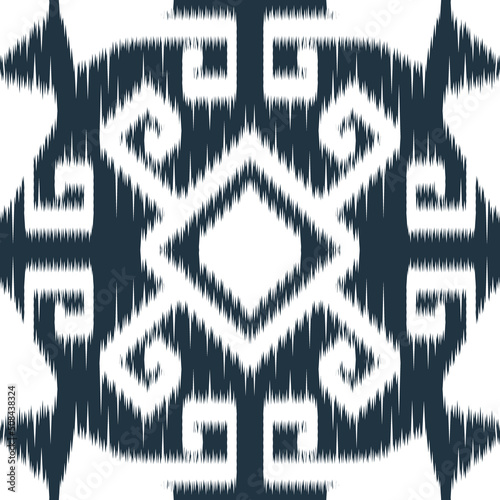 seamless ethnic cloth vector pattern vector tie-dye shibori printed with stripes and chevron bohemian fashion Infinite texture. Background color can be changed.EP.18