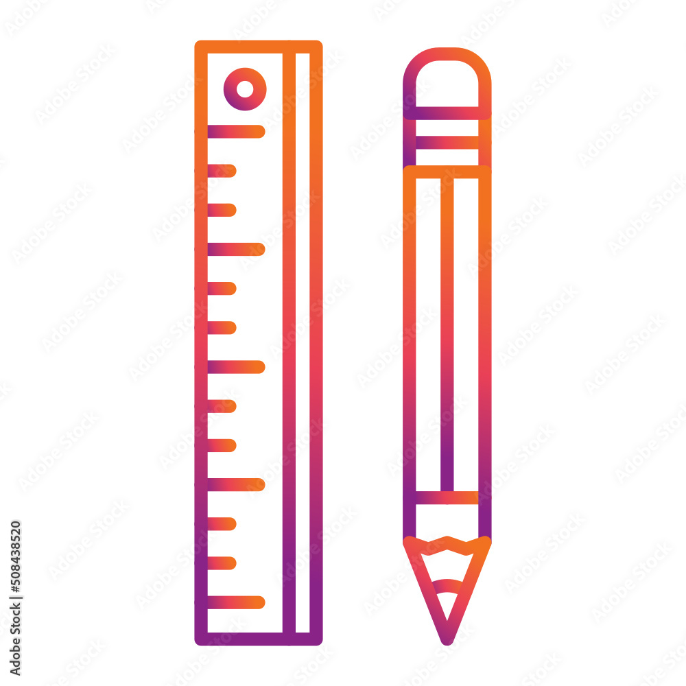 Ruler and pencil Icon