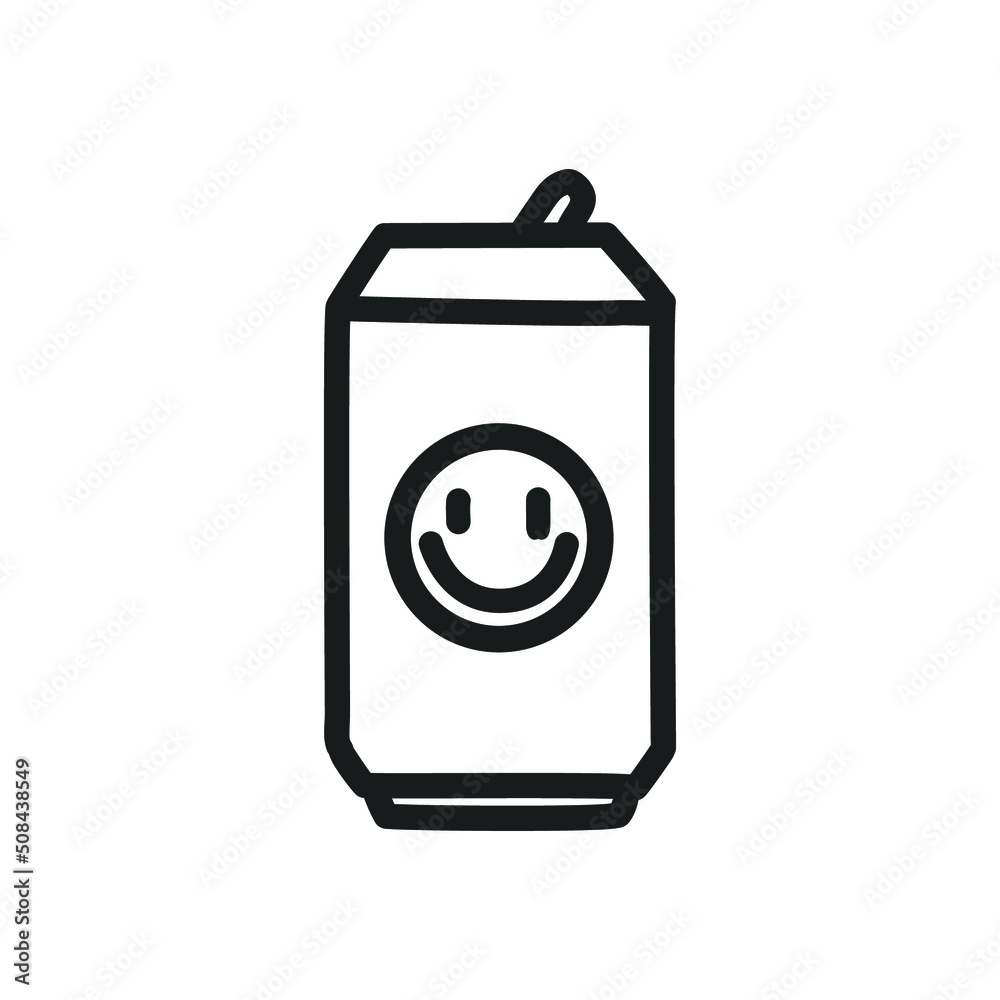 Soda can outline icon . Soda can outline icon .